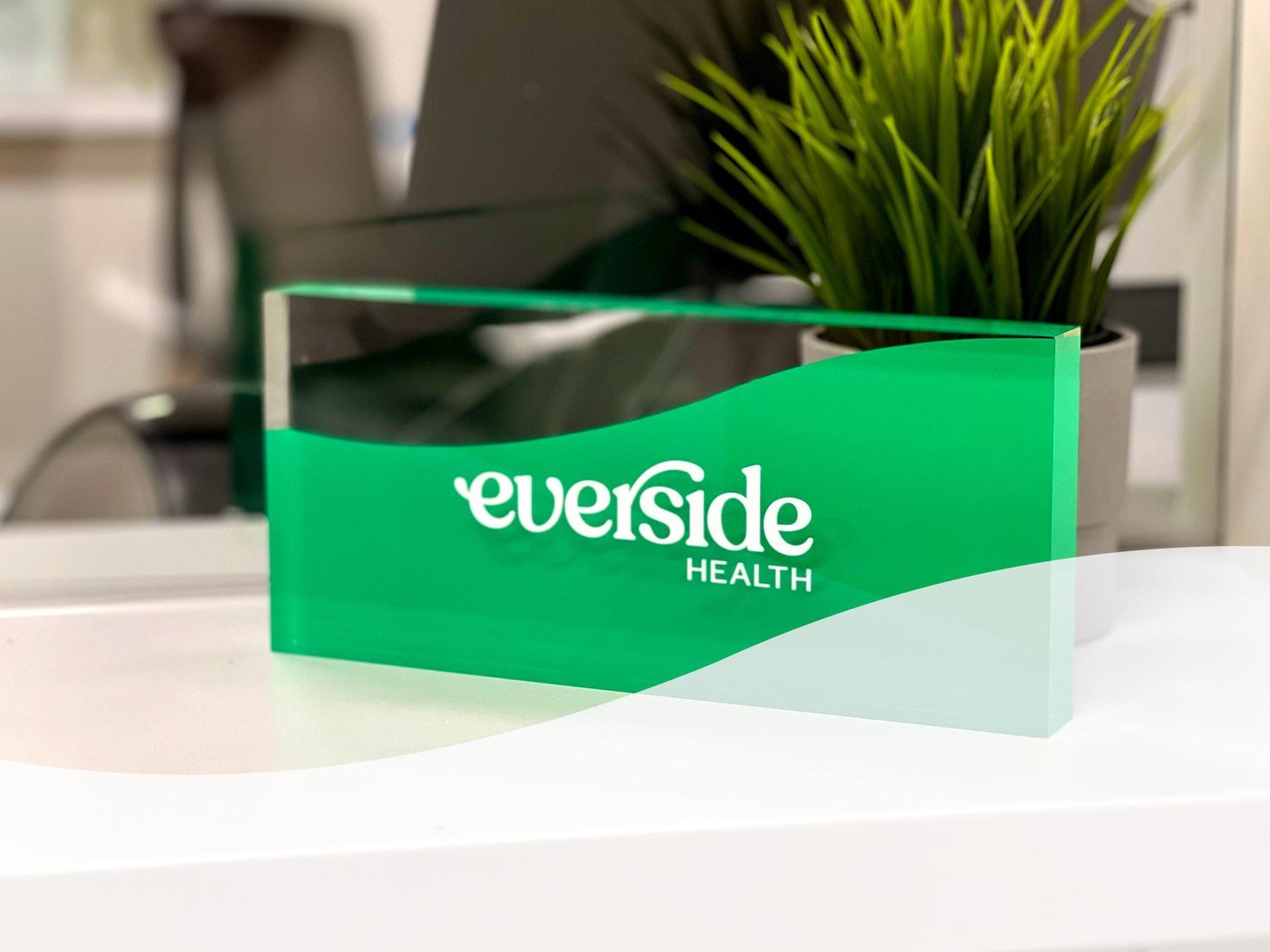 everside health logo on an award